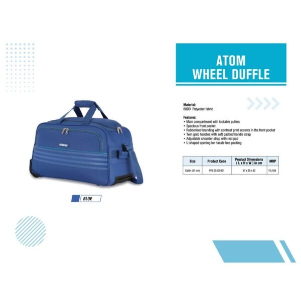 American Tourister Atom Duffle Trolley Bag