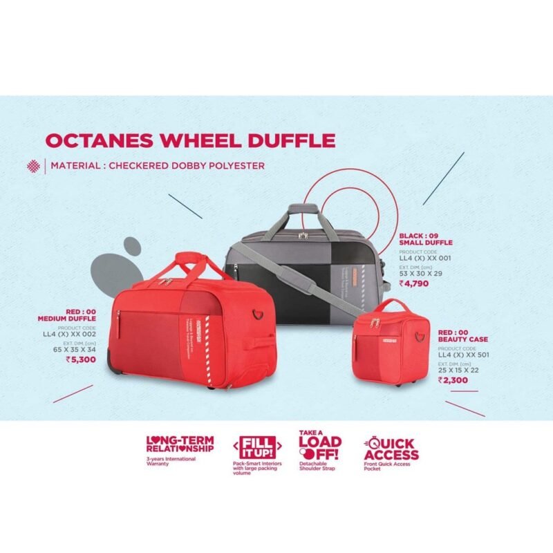 American Tourister Octanes Duffle Trolley Bag