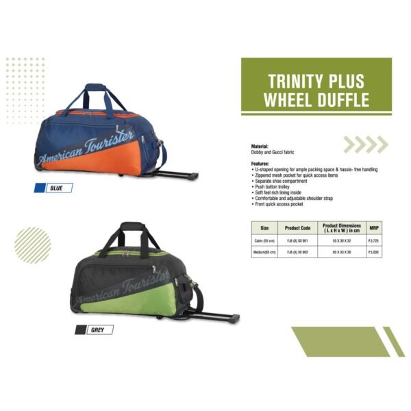 American Tourister Trinity Plus Duffle Trolley Bag