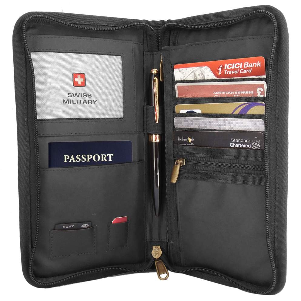 Neo Travel Wallet with Passport Holder - Black / Blue – Mai Soli
